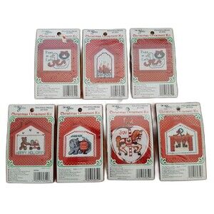 Vintage Cross Stich Christmas ornaments kits